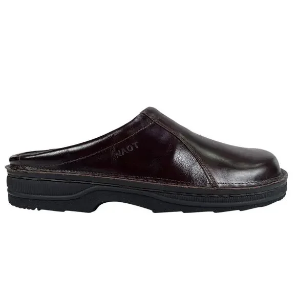 Naot Bjorn Clog Slip On Casual Mens 14 14.5 EU 47 Walnut Leather Cork Footbed